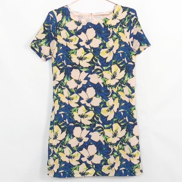 J.Crew Floral Short Sleeve Shift Dress Like New 6